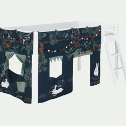alinea Matelas Enfant|Tipi*Tente de lit enfant à motifs sous-bois - Bleu