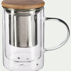 alinea Vaisselle Petit Déjeuner|Tasse Et Mug*Tisanière double paroi en verre 35cl - Transparent