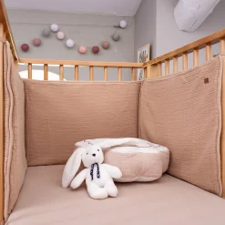 alinea Bureau Enfant|Linge Pour Bébé*Tour de lit en gaze de coton bio 180x40cm - noisette Marron