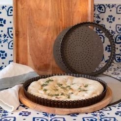 alinea Moule À Gâteau*Tourtière cannelée perforée en acier D24cm - marron