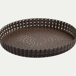alinea Moule À Gâteau*Tourtière cannelée perforée en acier D24cm - marron