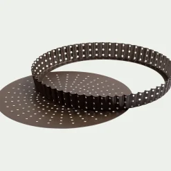 alinea Moule À Gâteau*Tourtière cannelée perforée en acier D24cm - marron