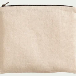 alinea Cosmétique|Accessoire De Salle De Bain*Trousse de toilette en lin - Naturel