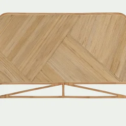 alinea Tête De Lit*Tête de lit rectangulaire en rotin 130x170 - Bois clair