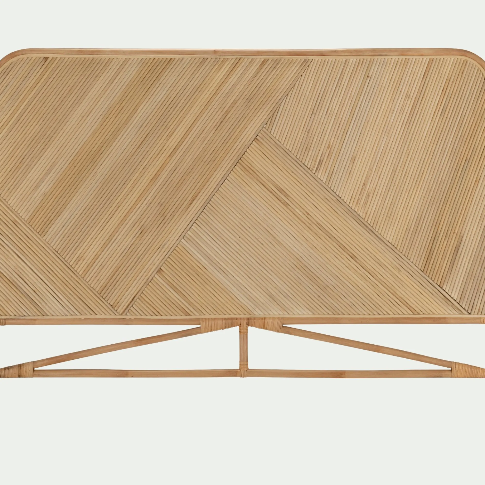 alinea Tête De Lit*Tête de lit rectangulaire en rotin 130x170 - Bois clair