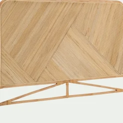 alinea Tête De Lit*Tête de lit rectangulaire en rotin 130x170 - Bois clair
