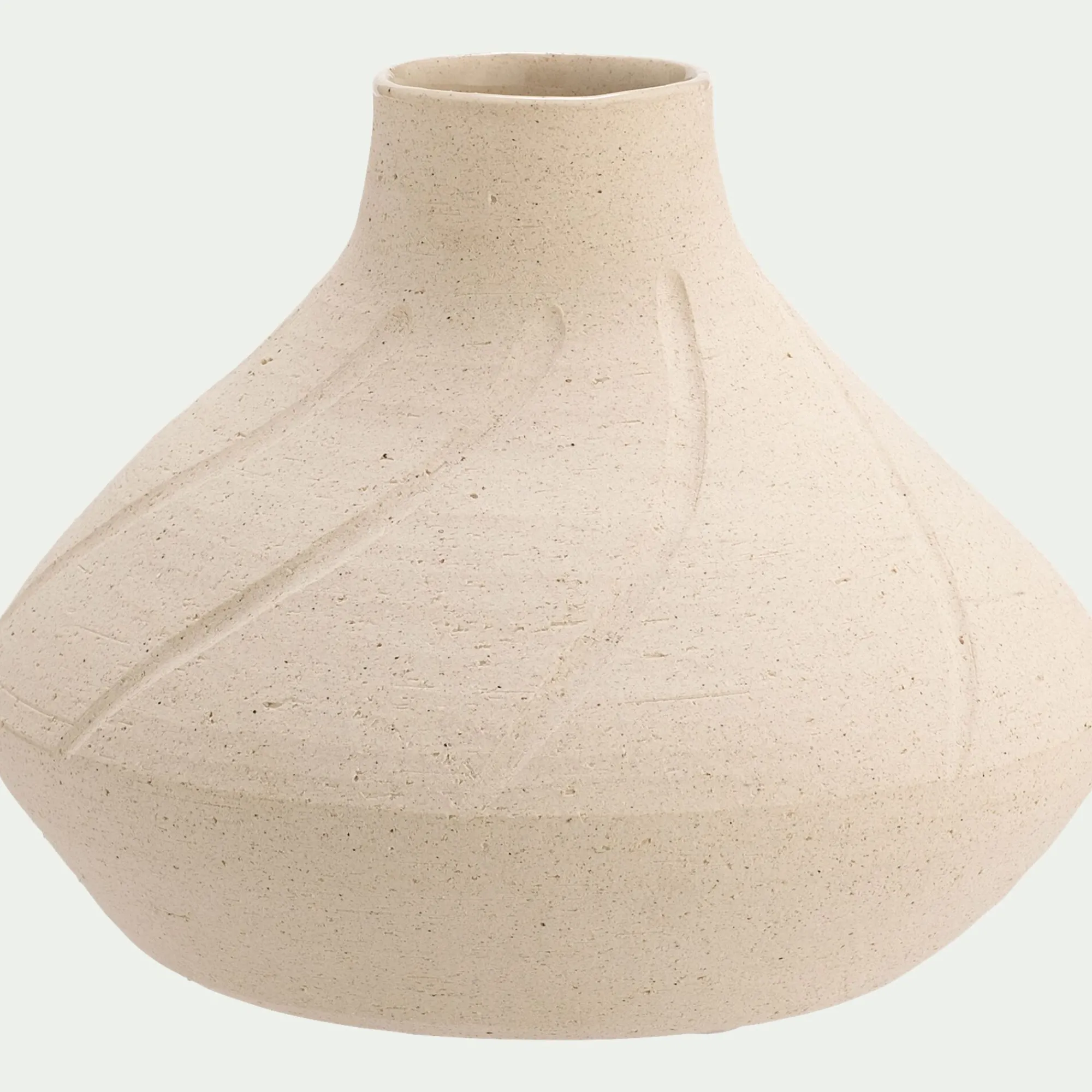 alinea Décoration À Poser|Vase*Vase boule en grès H14,5cm - Beige