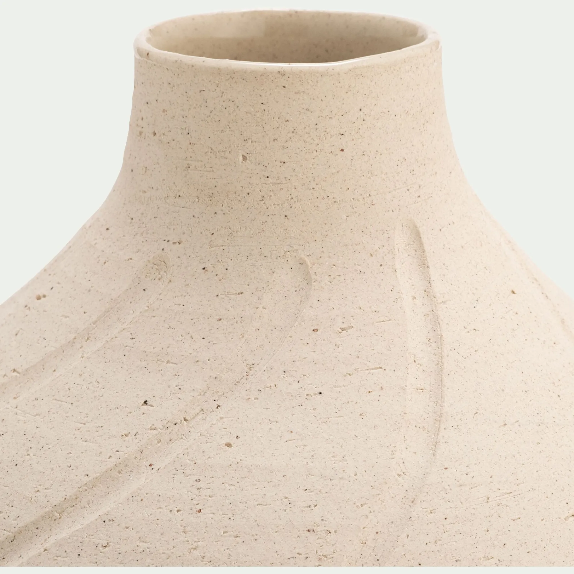 alinea Décoration À Poser|Vase*Vase boule en grès H14,5cm - Beige