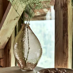 alinea Vase|Vase Et Branchage De Noël*Vase contemporain en verre recyclé H34cm - Orange