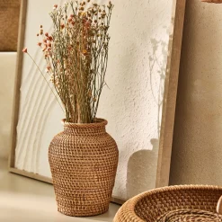 alinea Décoration À Poser|Vase*Vase en rotin H20cm - Naturel