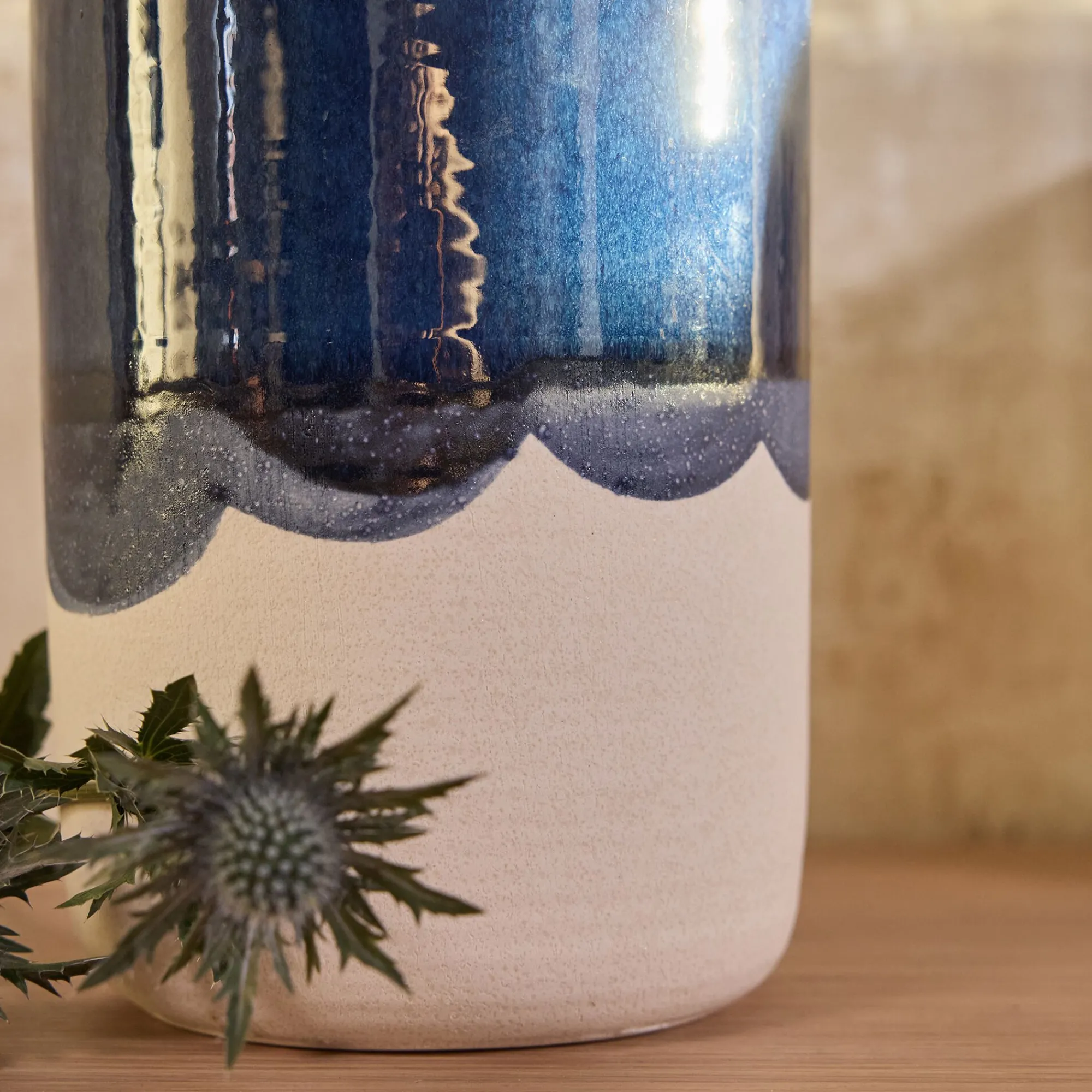 alinea Décoration À Poser|Vase*Vase pichet en faïence H51cm - Bleu
