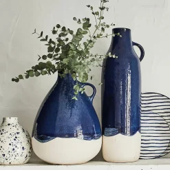 alinea Décoration À Poser|Vase*Vase pichet en faïence H51cm - Bleu