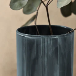 alinea Vase*Vase tube en verre H23cm - Bleu