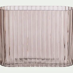 alinea Vase*Vase tube en verre H20cm - gris