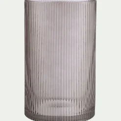 alinea Vase*Vase tube en verre H25cm - gris
