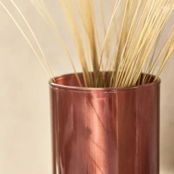 alinea Vase*Vase tube en verre H23cm - Marron