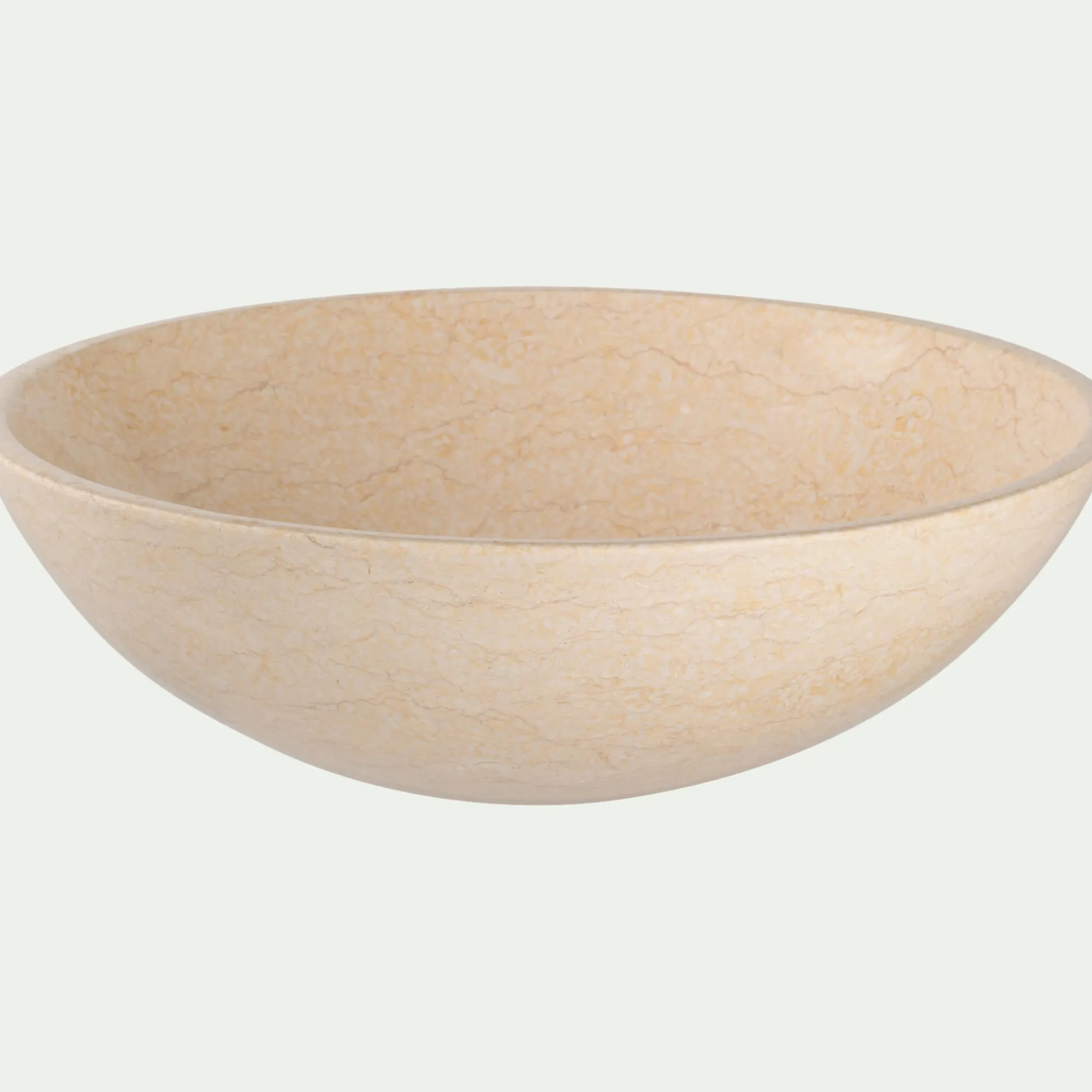 alinea Vasque Salle De Bain*Vasque de salle de bains ronde en pierre de rivière - Beige