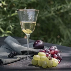 alinea Verre À Pied|Verre À Vin*Verre à pied avec liseré doré en verre 32cl - Transparent