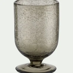 alinea Verre À Pied|Verre À Vin*Verre à pied en verre bullé 25cl - Gris