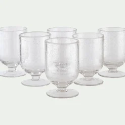 alinea Verre À Pied|Verre À Vin*Verre à pied en verre bullé 25cl - Transparent
