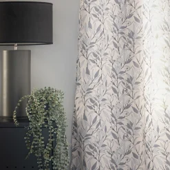 alinea Voilage*Voilage à œillets en coton motif Oranger 140x250cm - Blanc