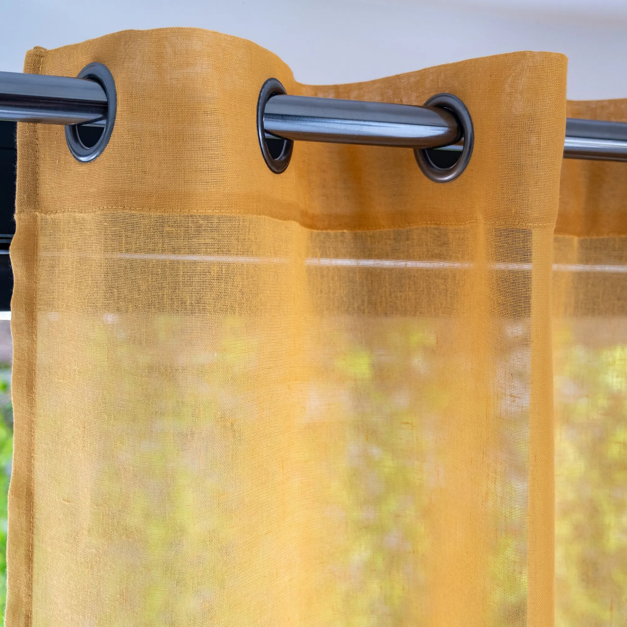 alinea Matelas Enfant|Bureau Enfant*Voilage à œillets en polyester 135x250cm - argan Jaune