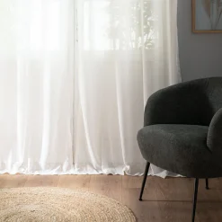 alinea Voilage*Voilage à œillets en polyester 135x300cm - ventoux Blanc