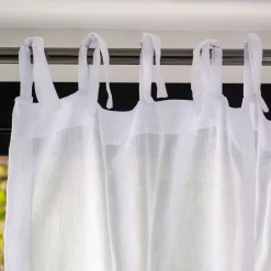 alinea Voilage*Voilage à nouettes en polyester et coton 130x250cm - Blanc