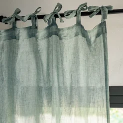 alinea Voilage*Voilage à nouettes en polyester et coton 130x250cm - calaluna Bleu