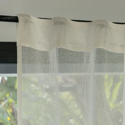 alinea Voilage*Voilage à pattes cachées en coton ajouré 140x260cm - sable Beige