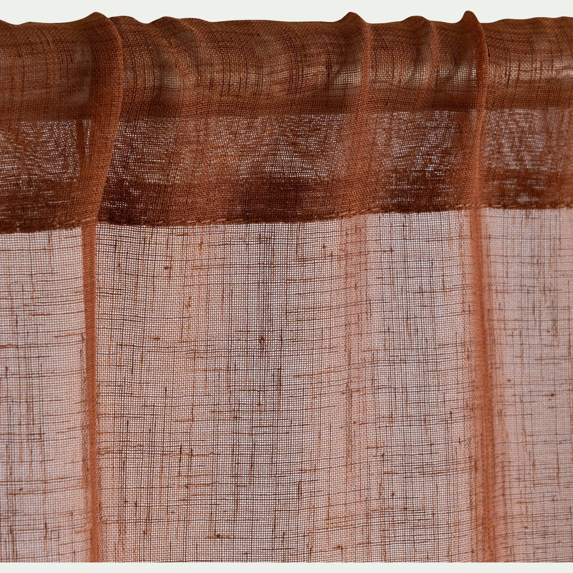alinea Voilage*Voilage passe-tringle en polyester 140x250cm - Terracotta